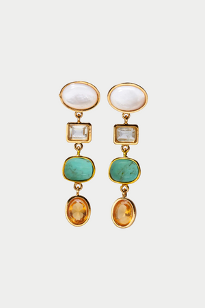 Lizzie Fortunato Jewels - Aurora Earrings, Yellow Gold
