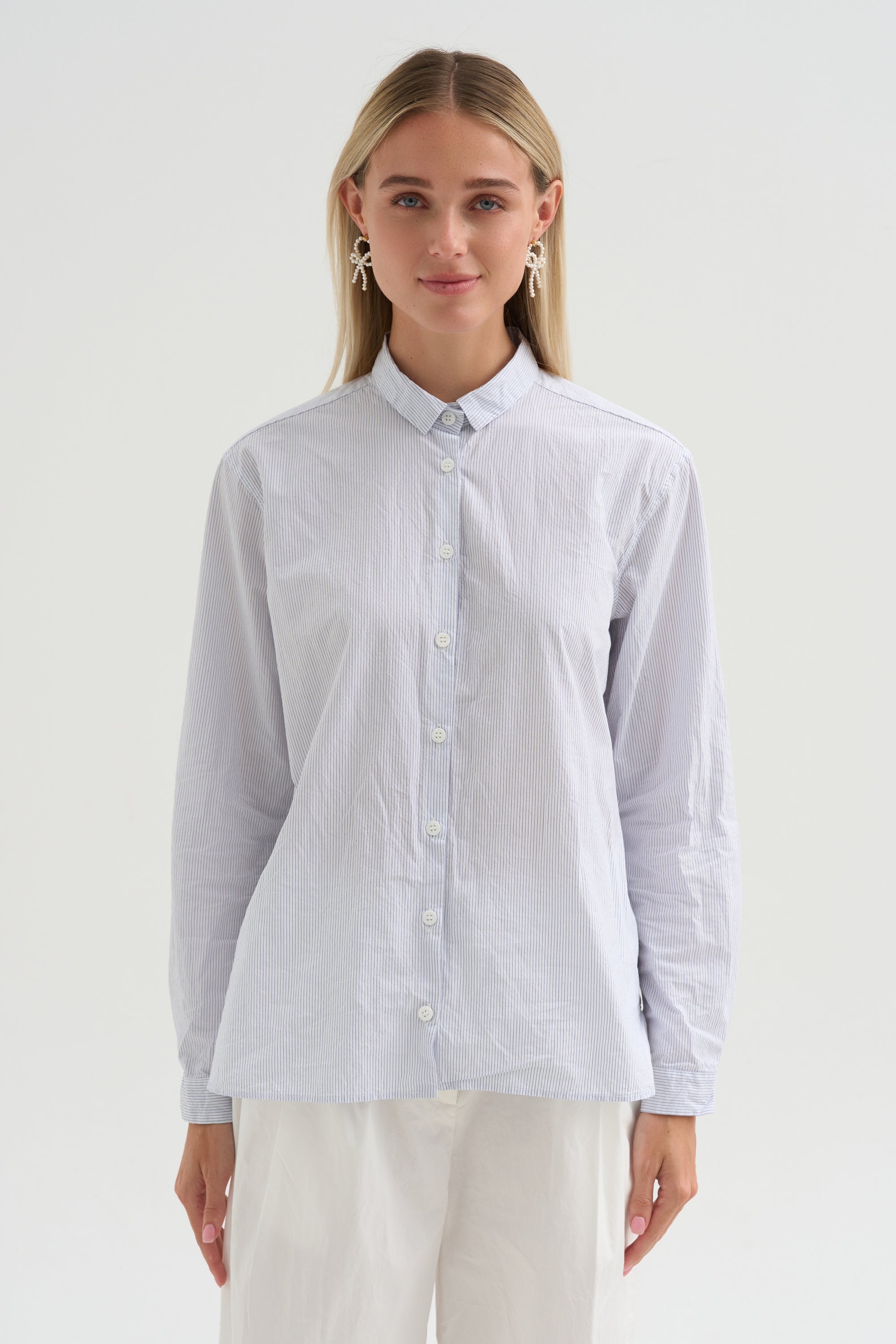 Loose Tyrol Shirt, Multi Stripe