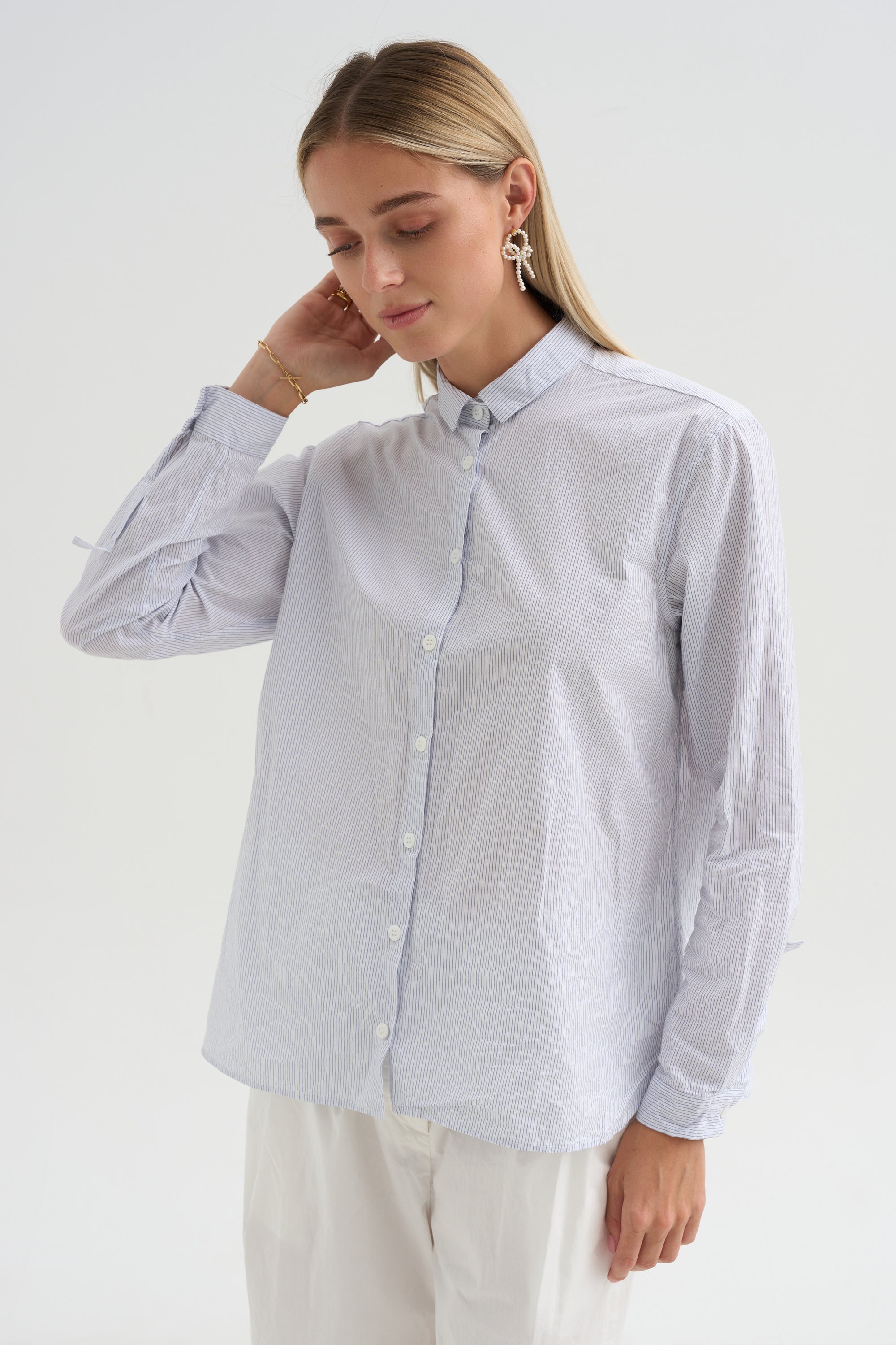Loose Tyrol Shirt, Multi Stripe
