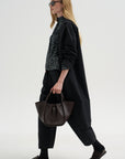 Millie Coat, Black Stripe
