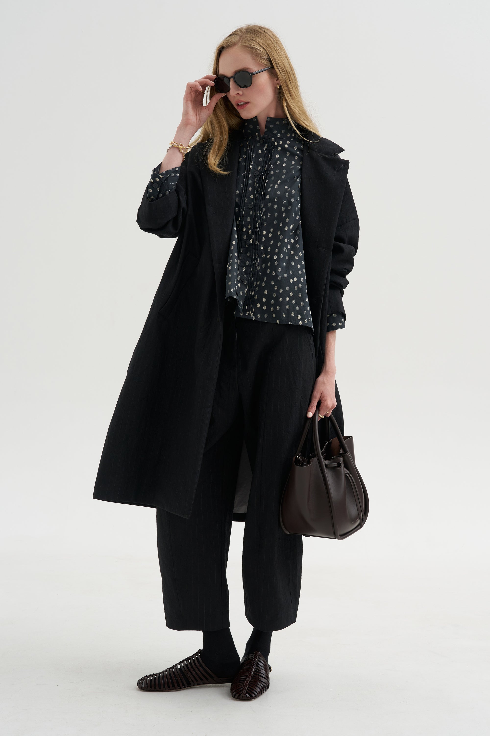 Millie Coat, Black Stripe