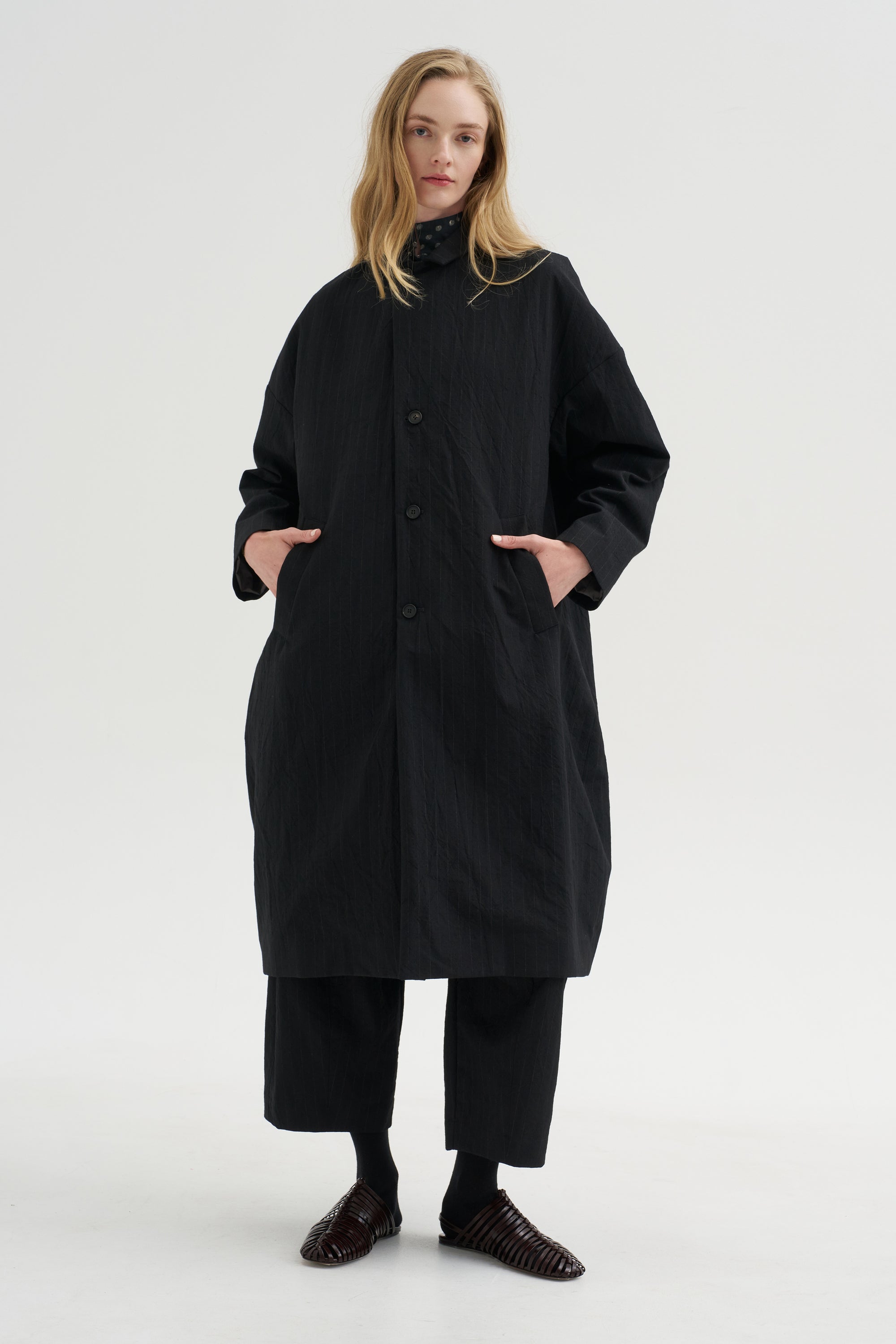Millie Coat, Black Stripe