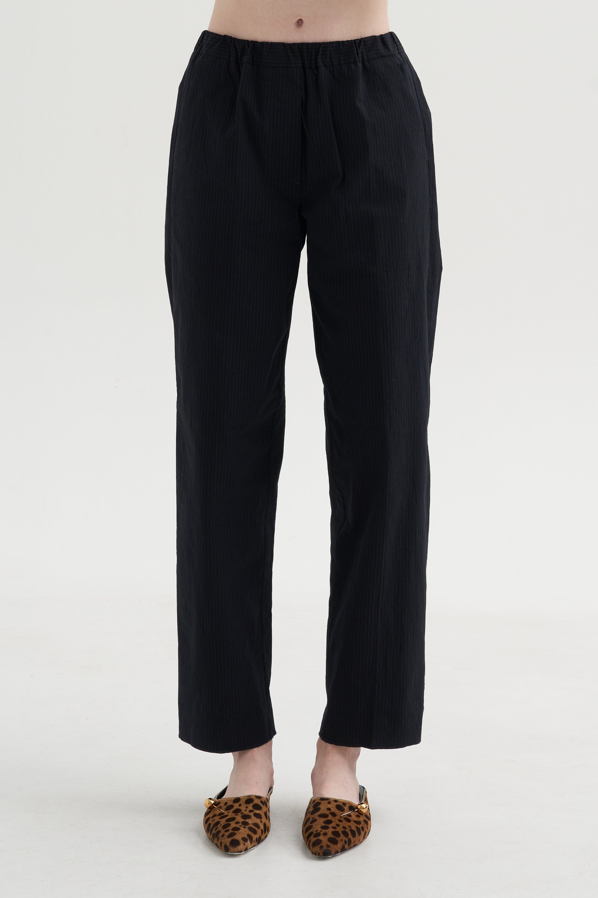 Silvy Pants, Black &amp; Navy Stripe