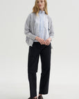 Silvy Pants, Black & Navy Stripe