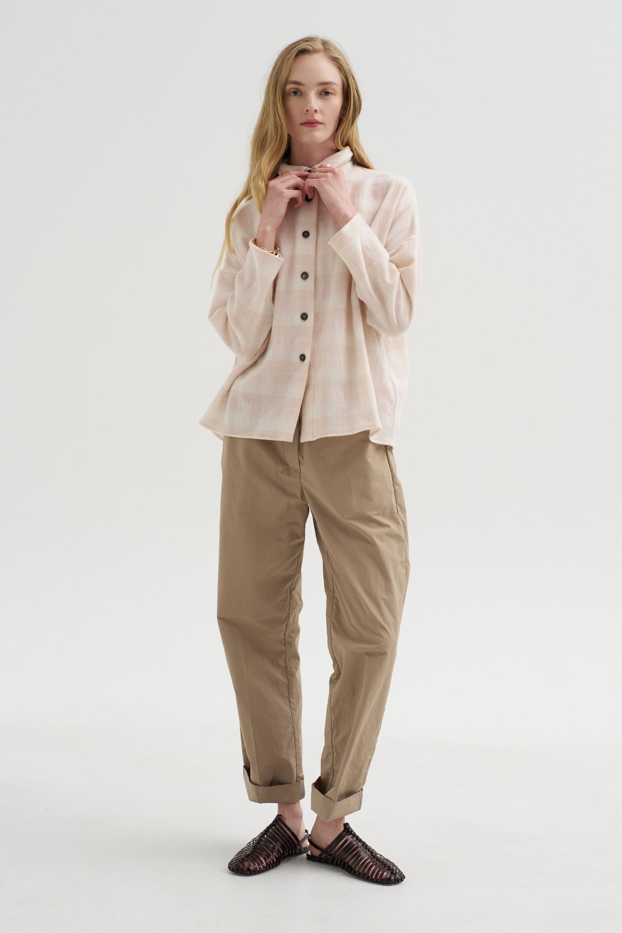 Tina Shirt, Pink Check