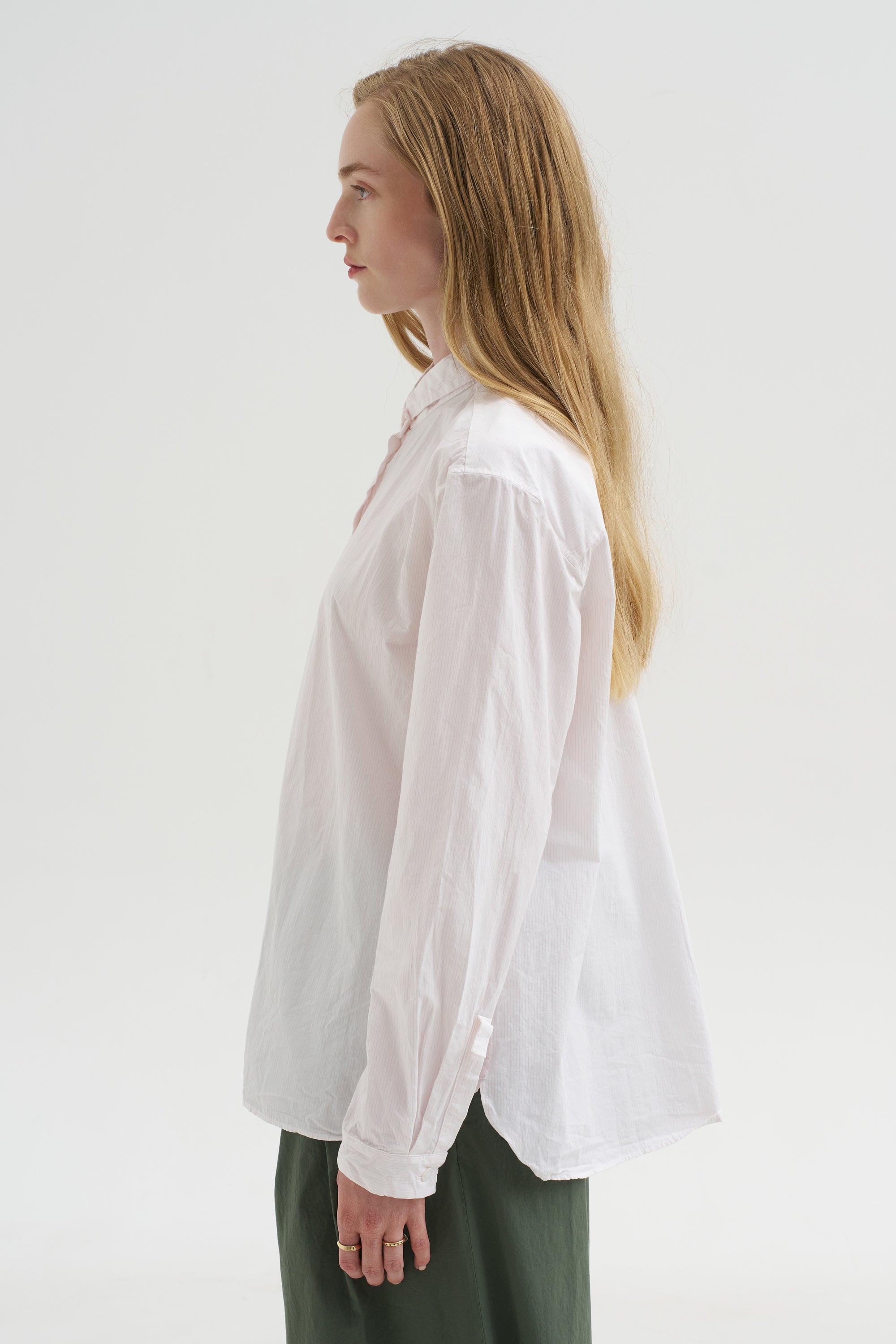 Loose Tyrol Shirt, Pink Stripe