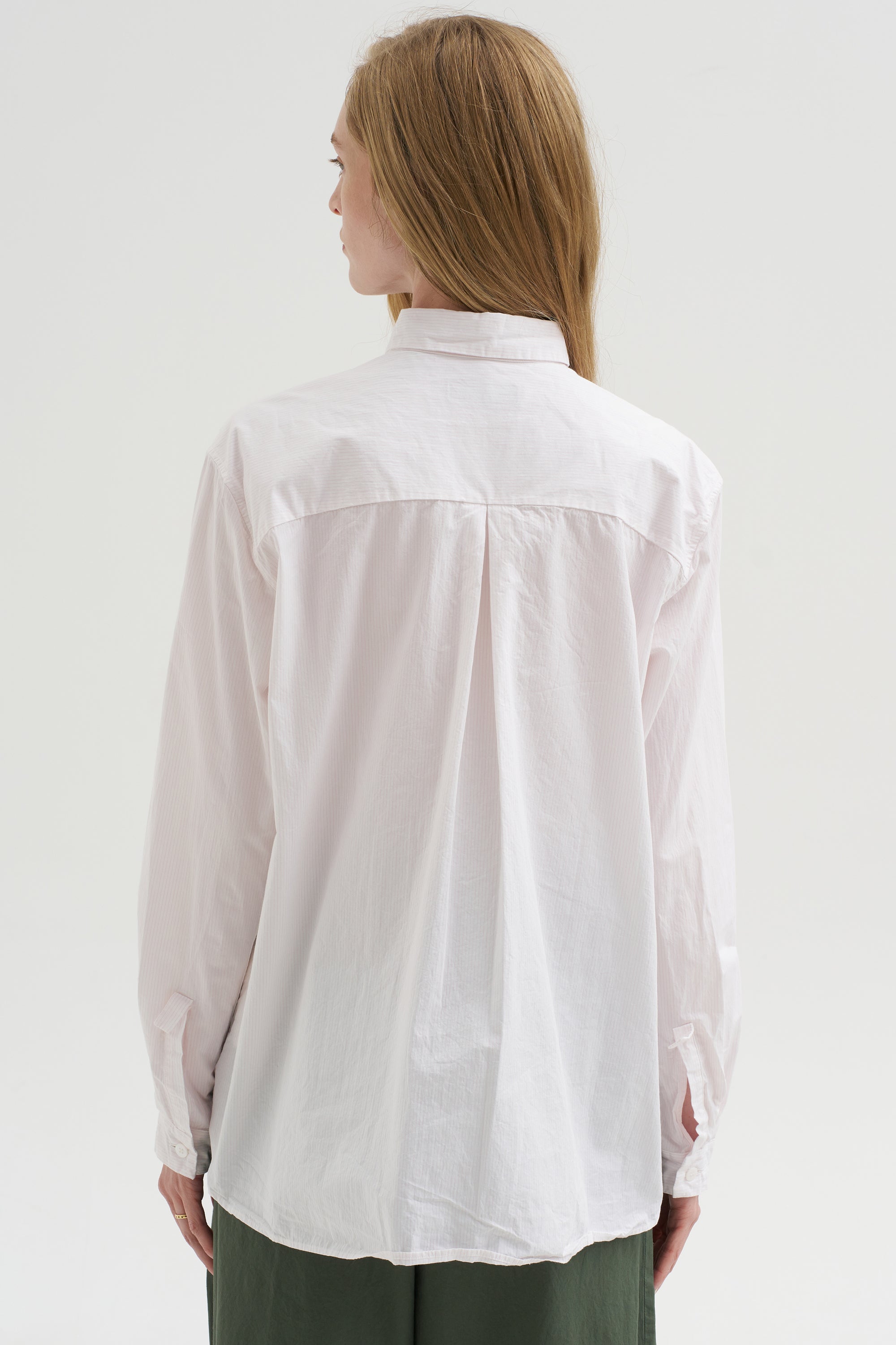 Loose Tyrol Shirt, Pink Stripe