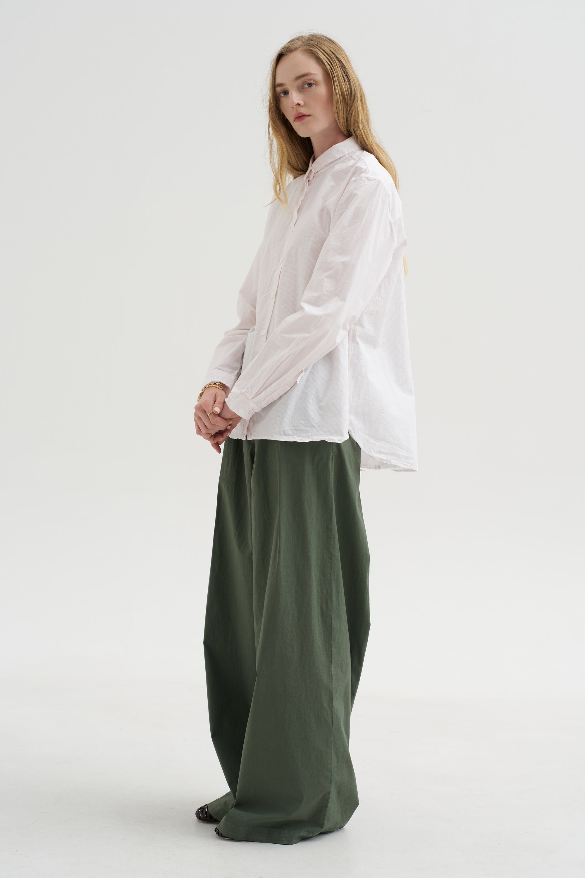 Loose Tyrol Shirt, Pink Stripe