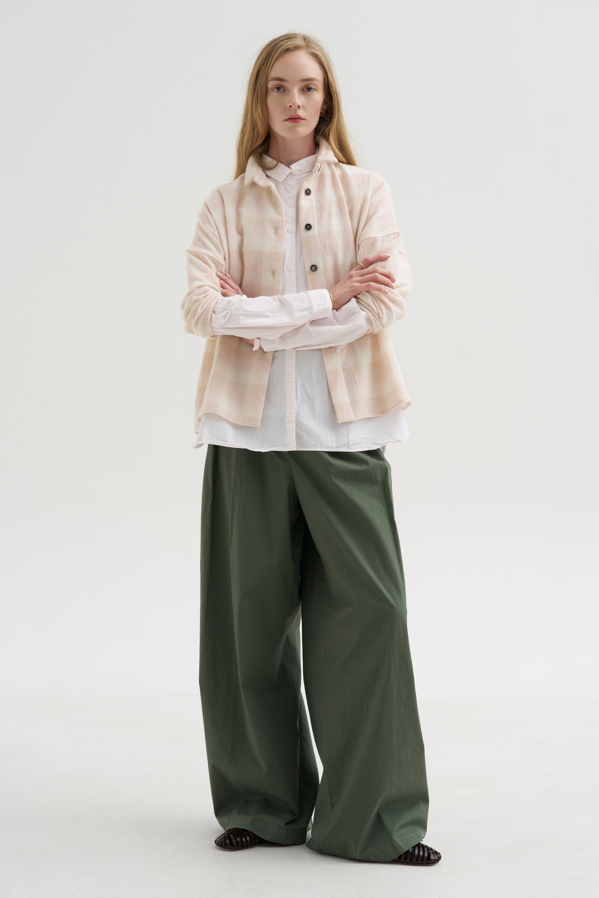 Loose Tyrol Shirt, Pink Stripe