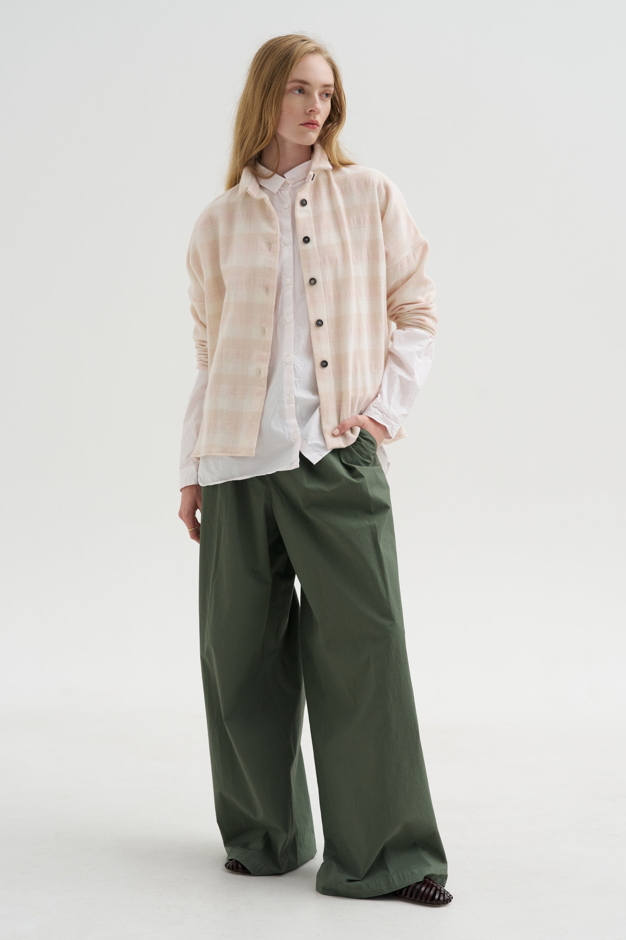 Loose Tyrol Shirt, Pink Stripe