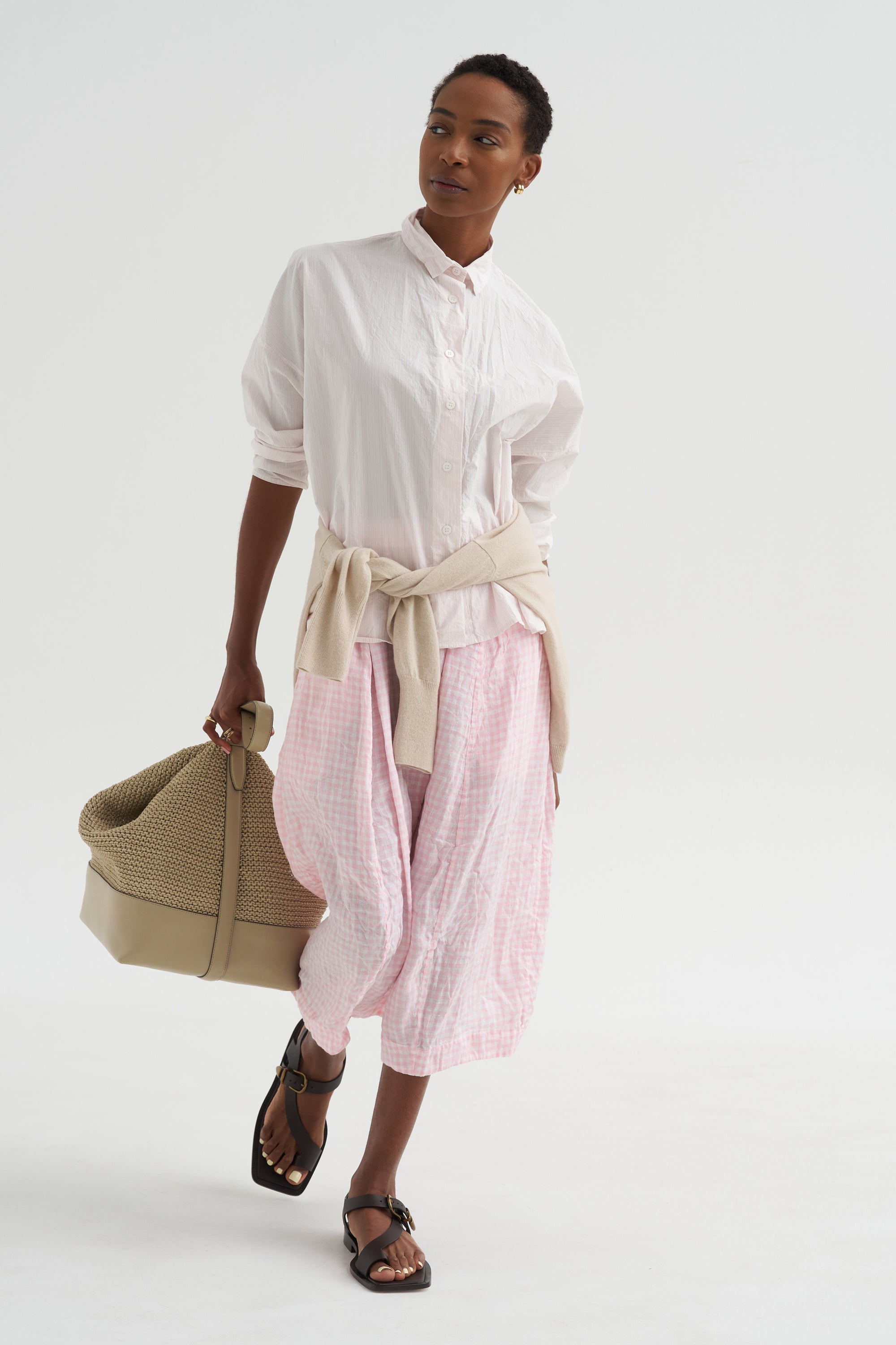 Carla Skirt, Pink Check