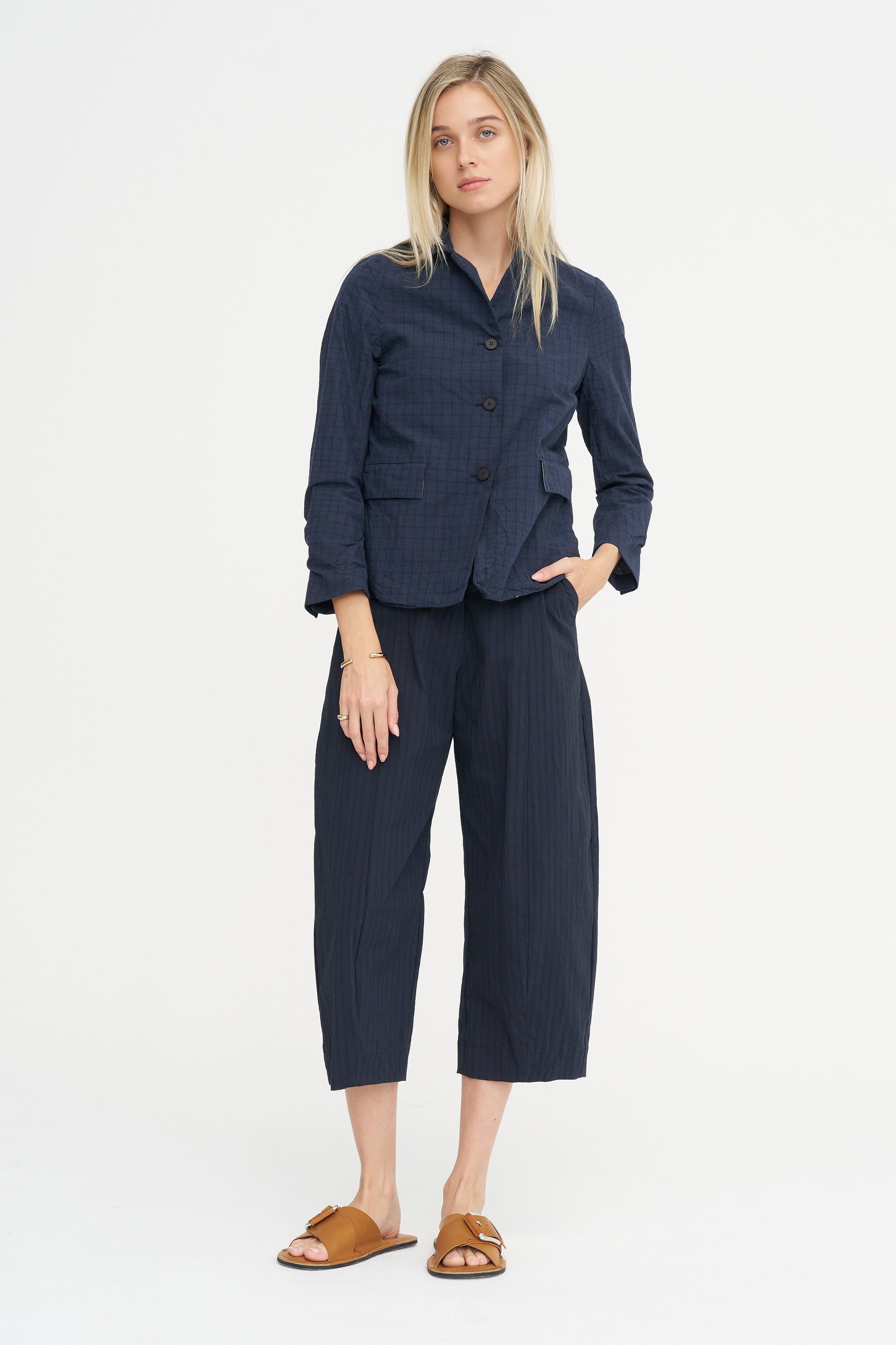 Sandra Pants, Navy Stripe