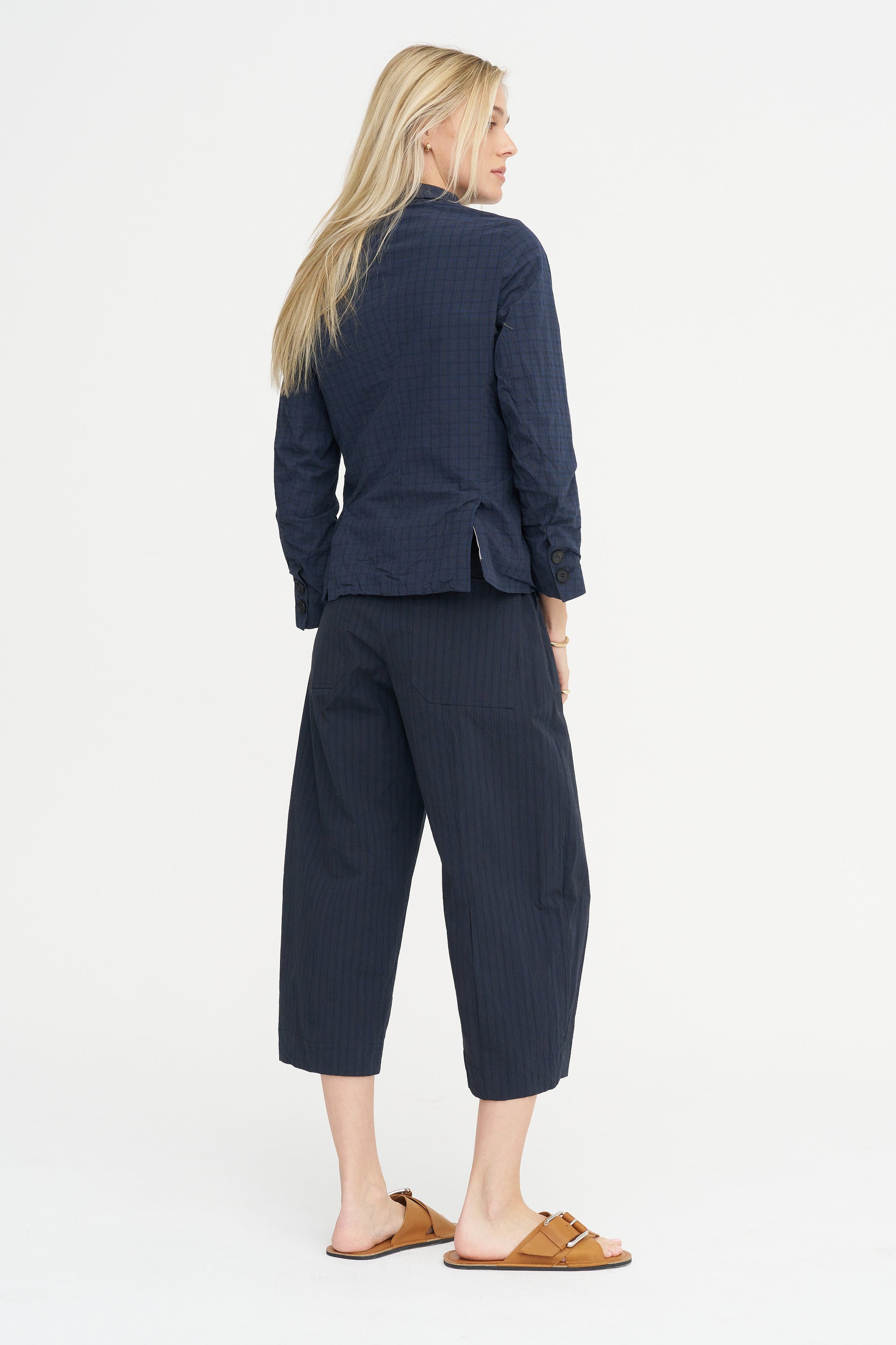Sandra Pants, Navy Stripe