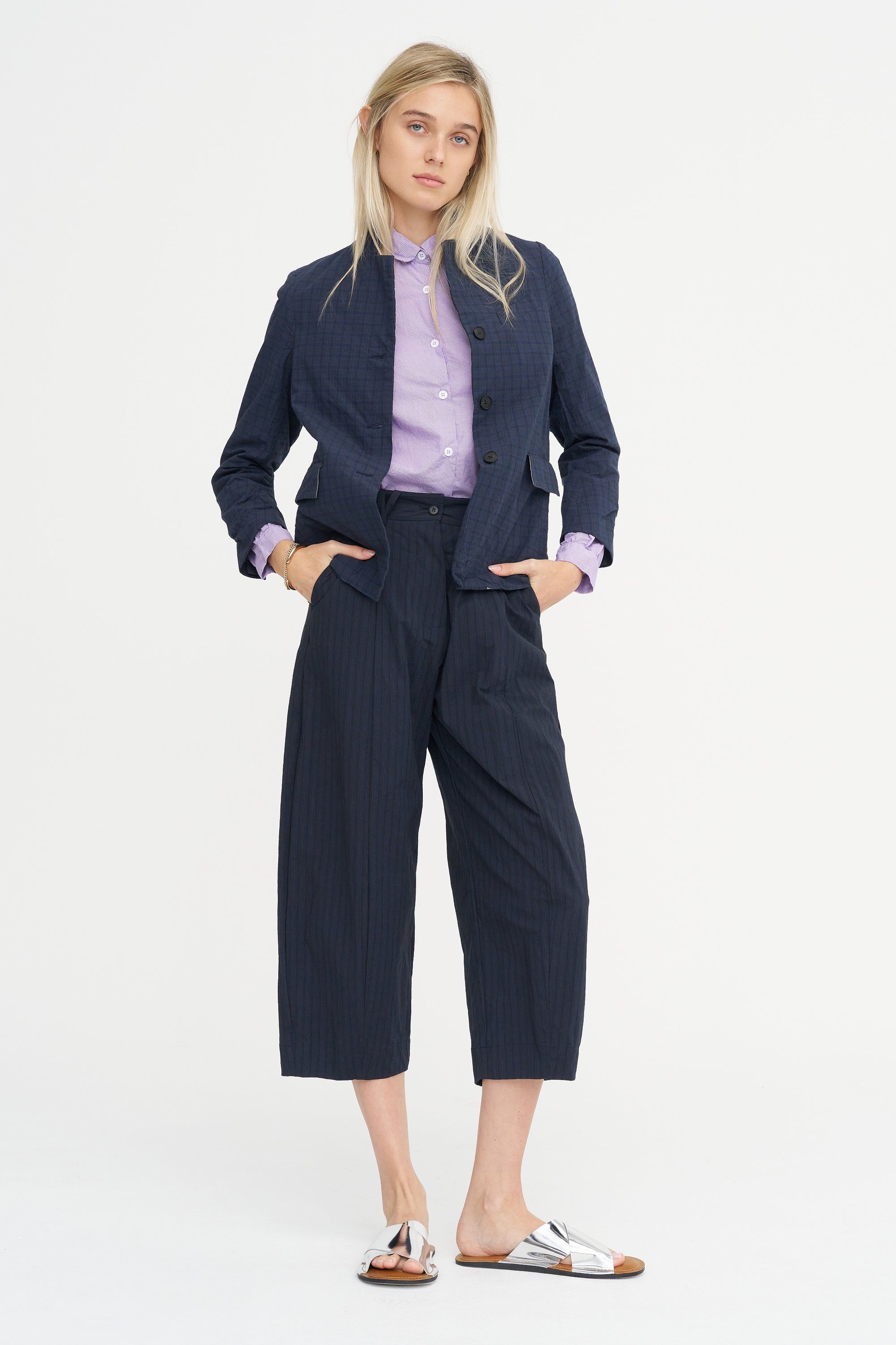 Tyrol Shirt, Purple Check