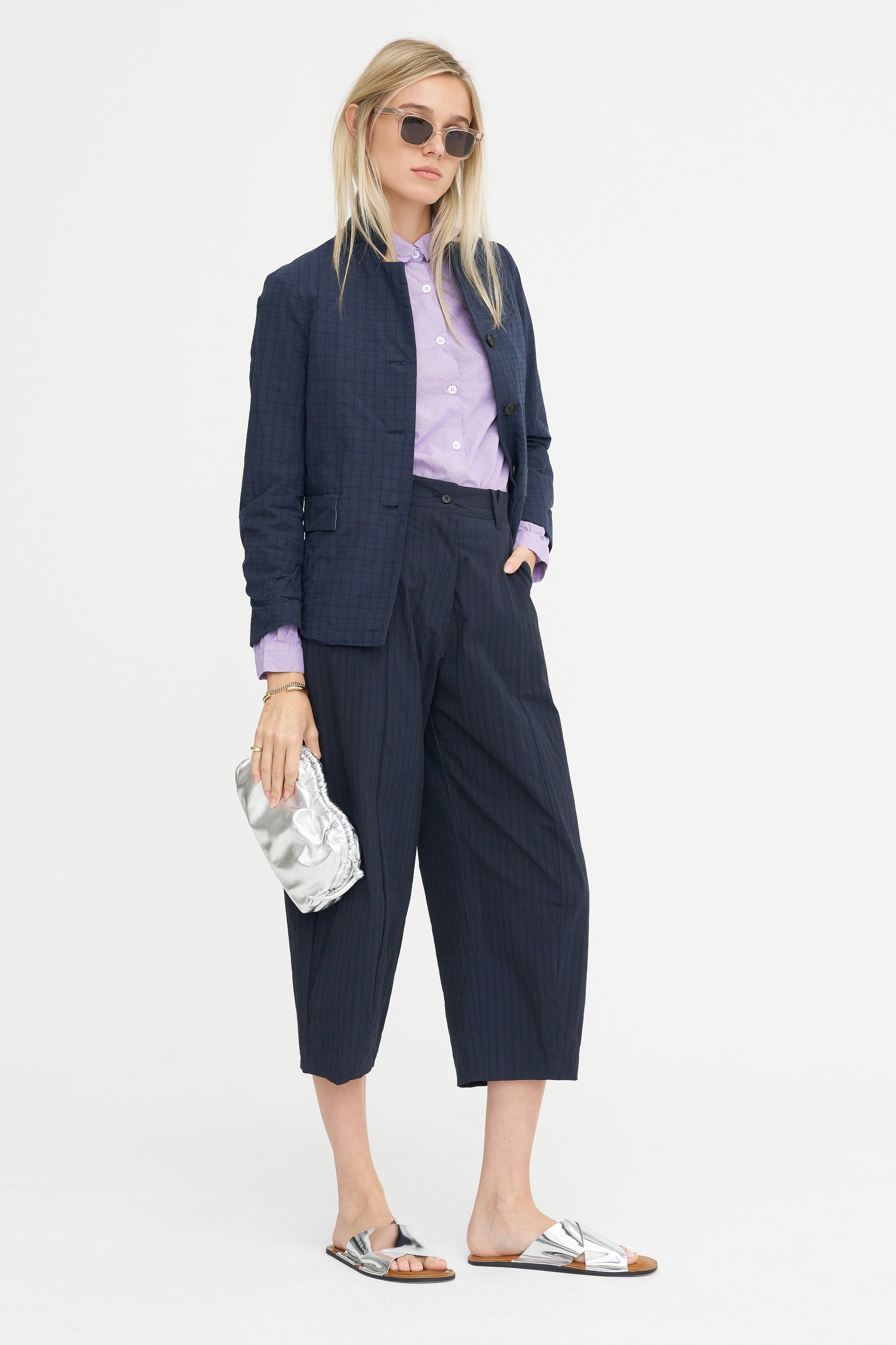 Tyrol Shirt, Purple Check