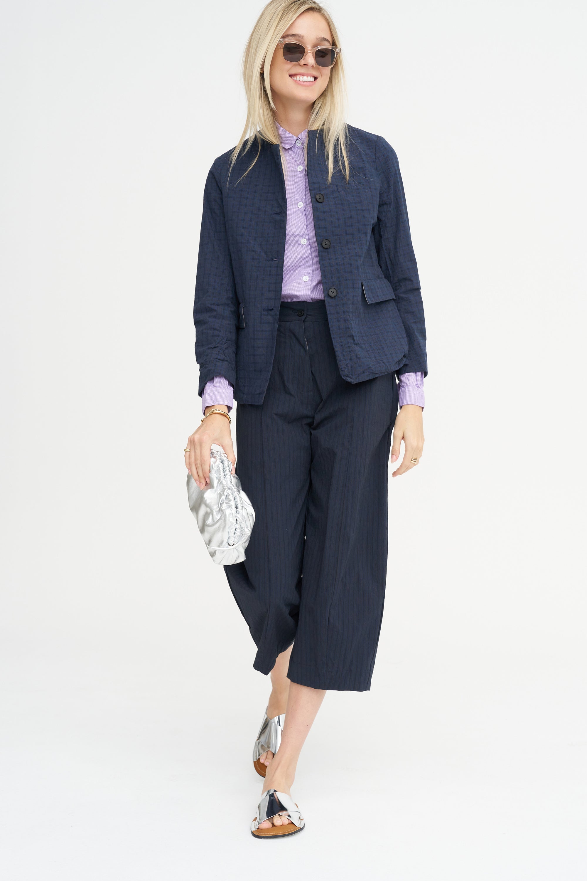 Tyrol Shirt, Purple Check