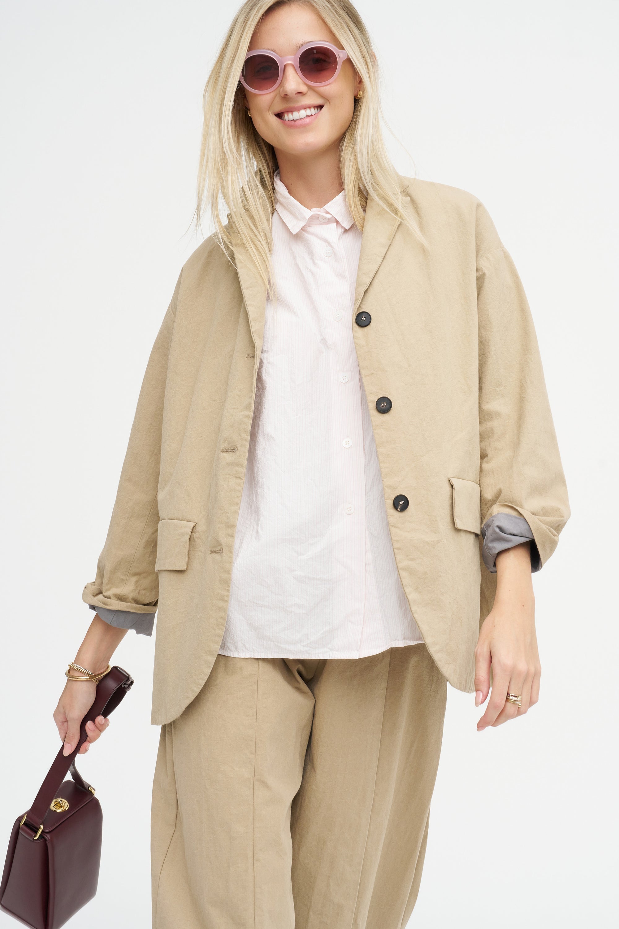 Tina Shirt, Pink Stripe