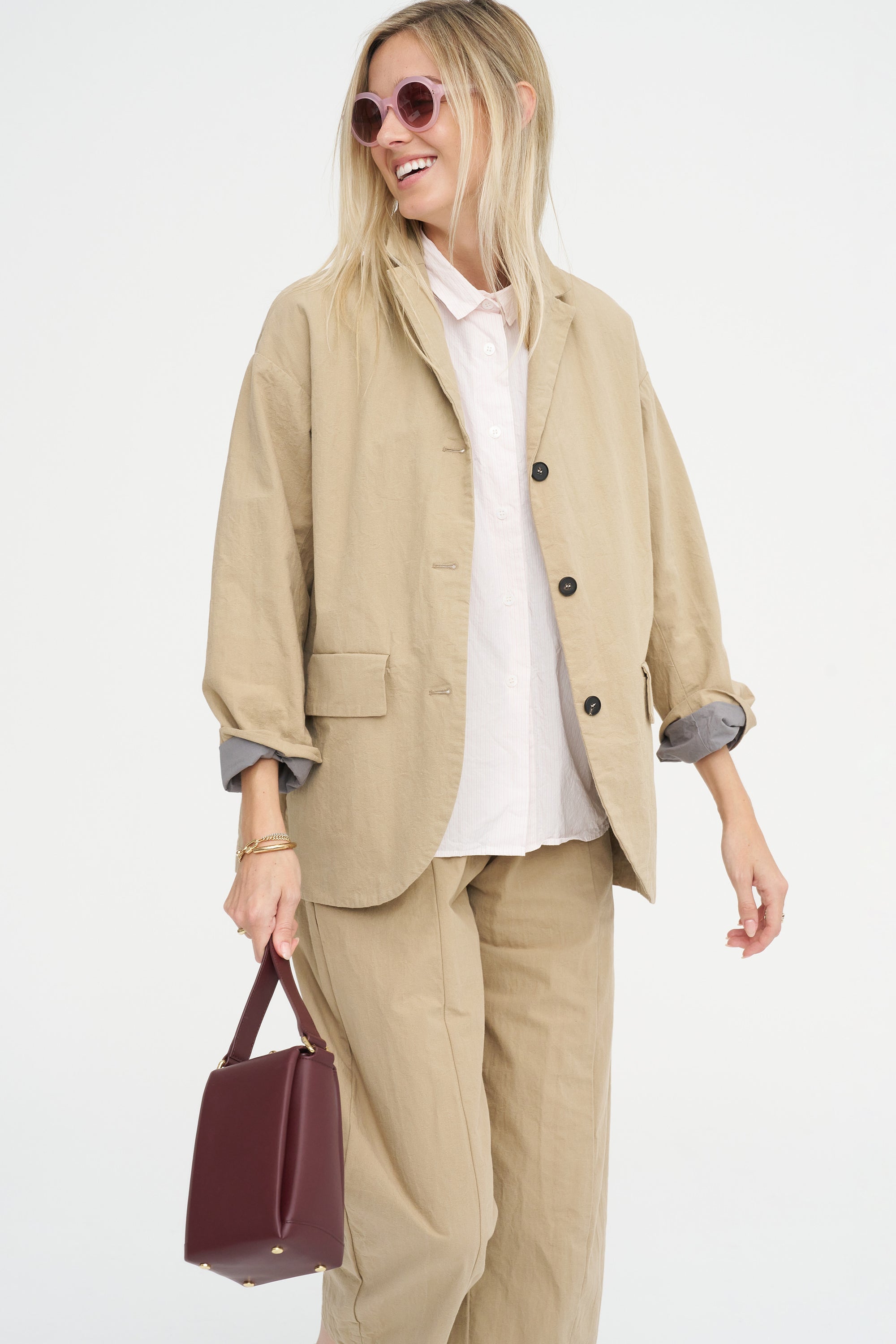 Tina Shirt, Pink Stripe