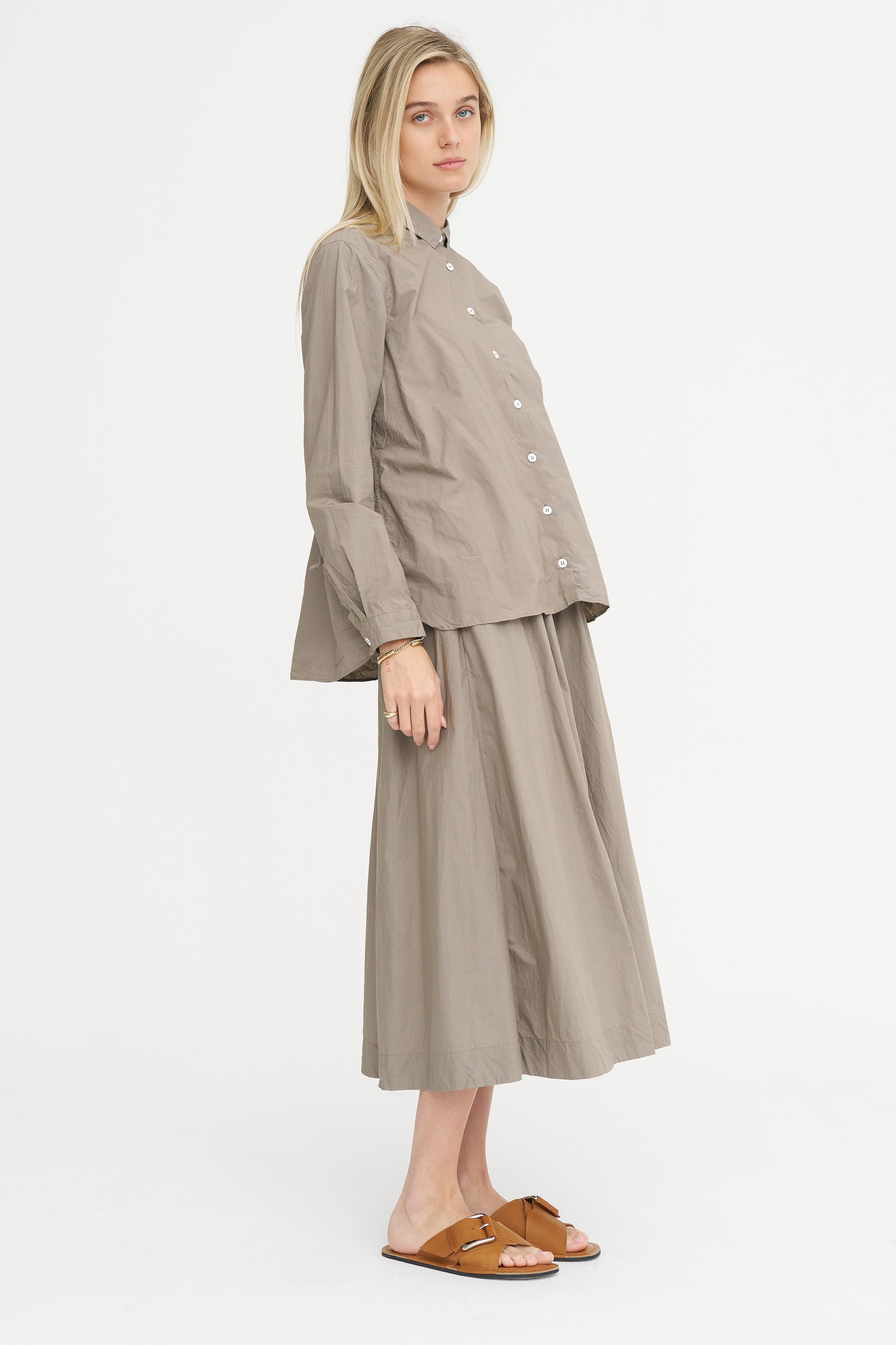 Loose Tyrol Shirt, Taupe