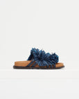 Alice - Raffia Flip Flops, Navy Blue