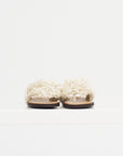Ayla - Raffia Flip Flops, Off-White
