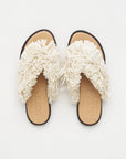 Ayla - Raffia Flip Flops, Off-White