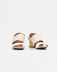 Laura - Leather Heeled Sandal, Off-White