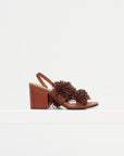 Olinda - Beaded Heeled Sandal, Cappuccino
