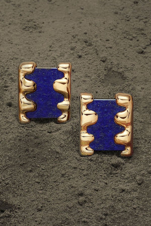 SAUER - Blob Earrings, Lapis