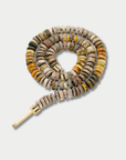 "Bosfor" Faceted Disc Bead Strand, Jasper & Black Diamonds