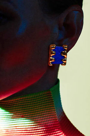 SAUER - Blob Earrings, Lapis