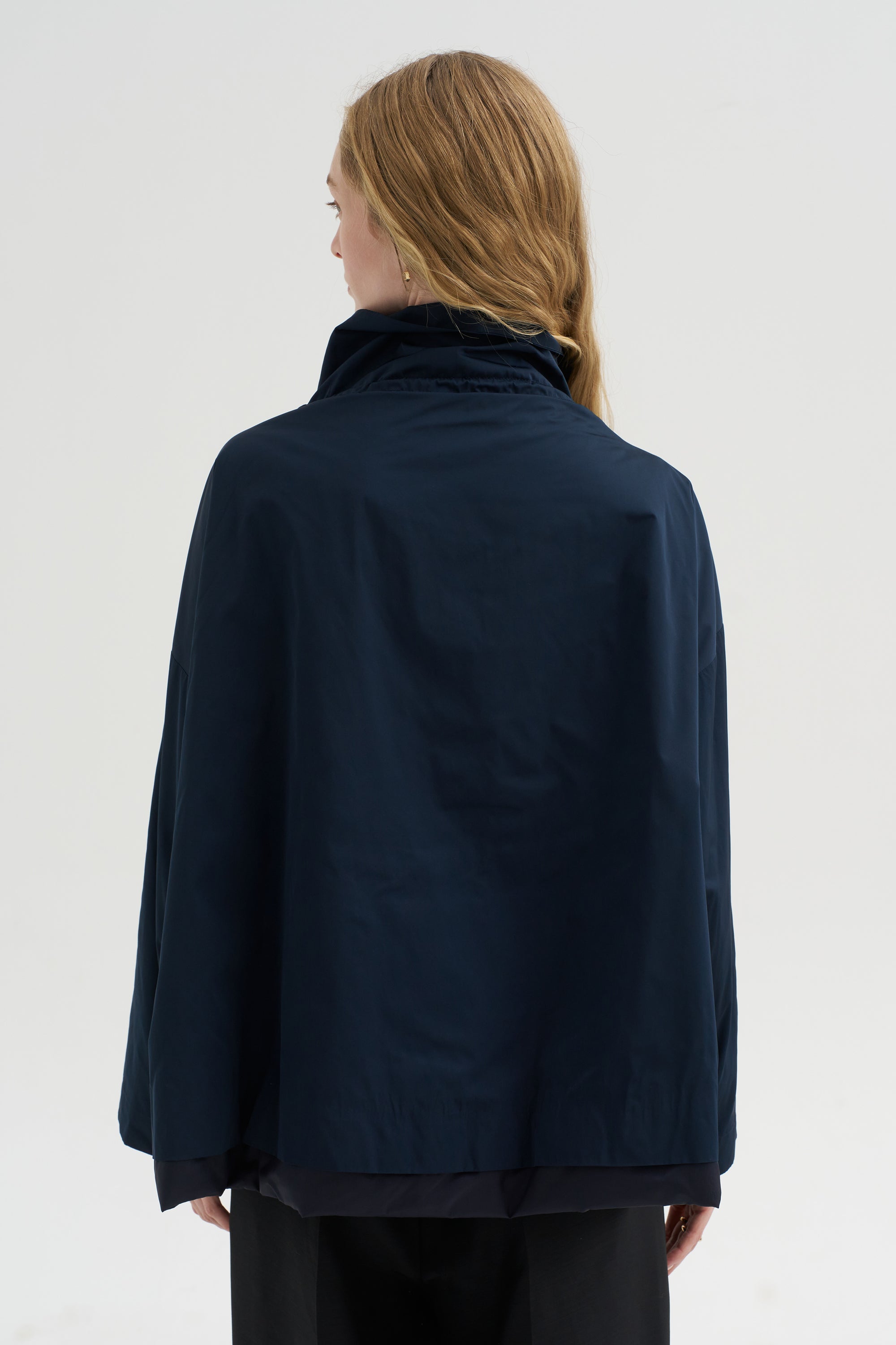 High-Neck Pearl Top, Midnight