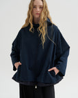 High-Neck Pearl Top, Midnight