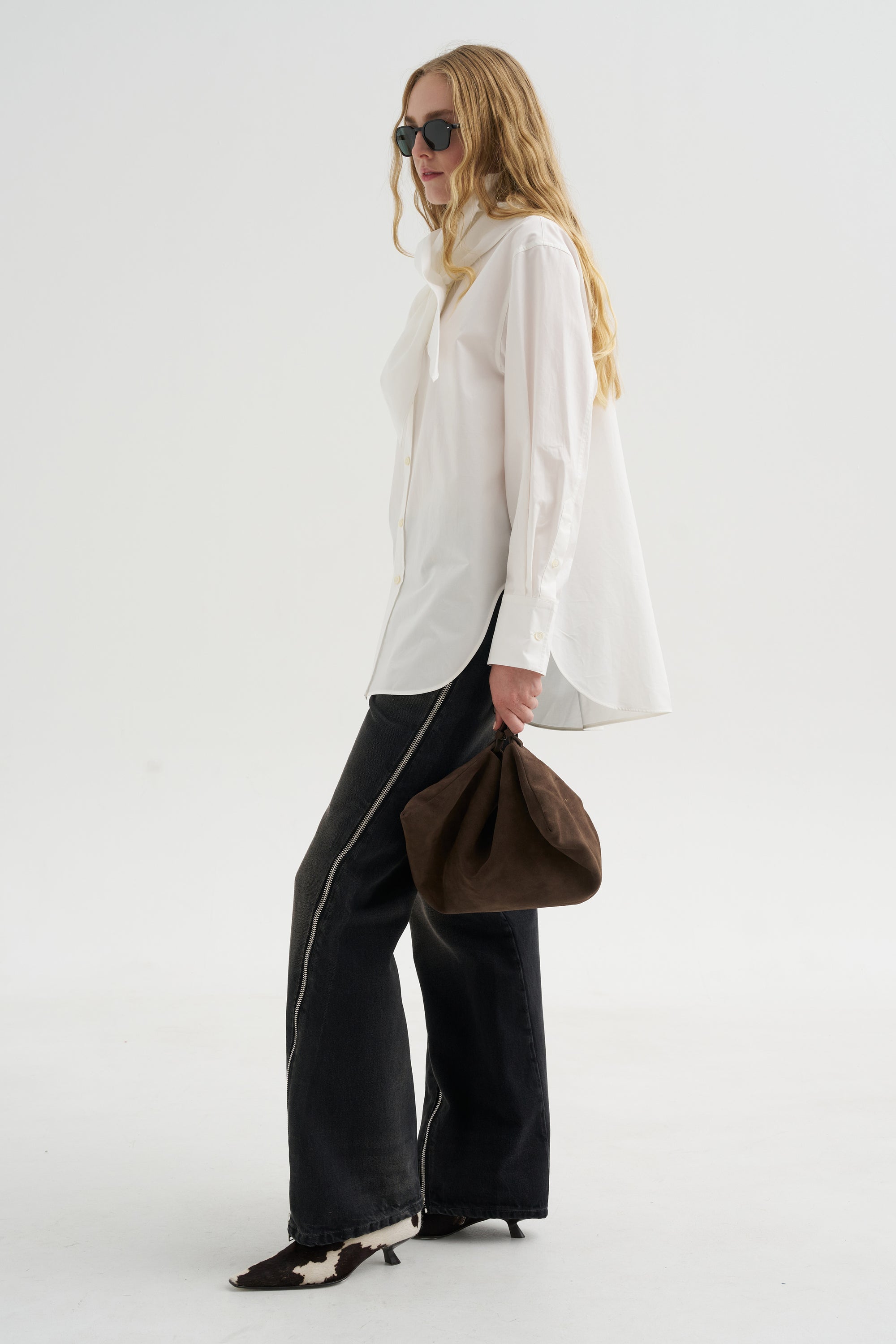 Scarf Shirt, White