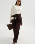 Pull-On Trousers, Chocolate