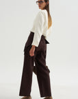 Pull-On Trousers, Chocolate
