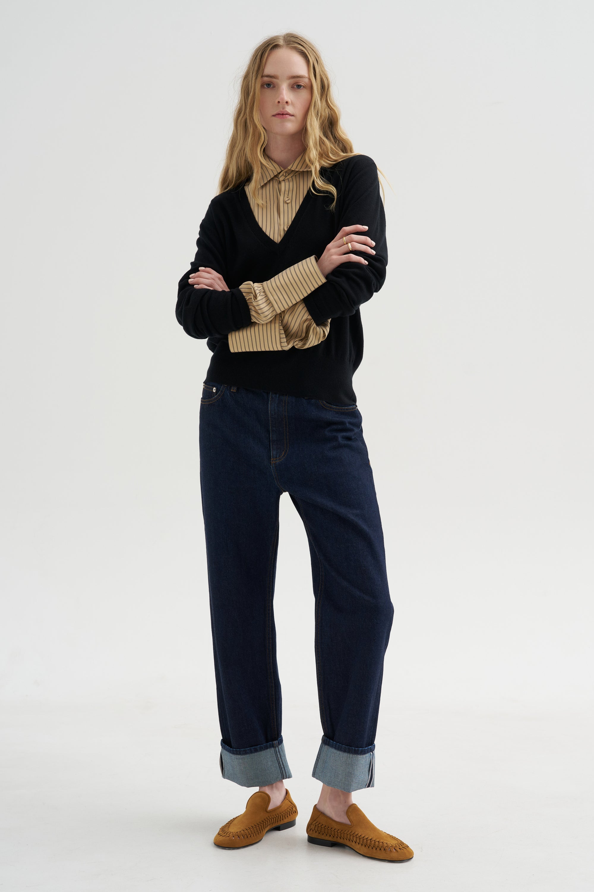 Stripe Shirt, Fawn &amp; Black