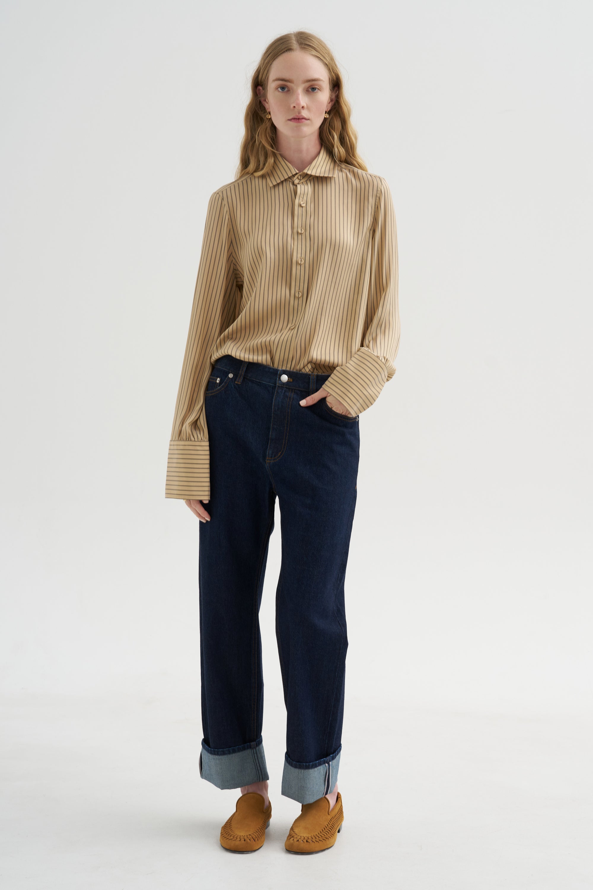 Stripe Shirt, Fawn &amp; Black