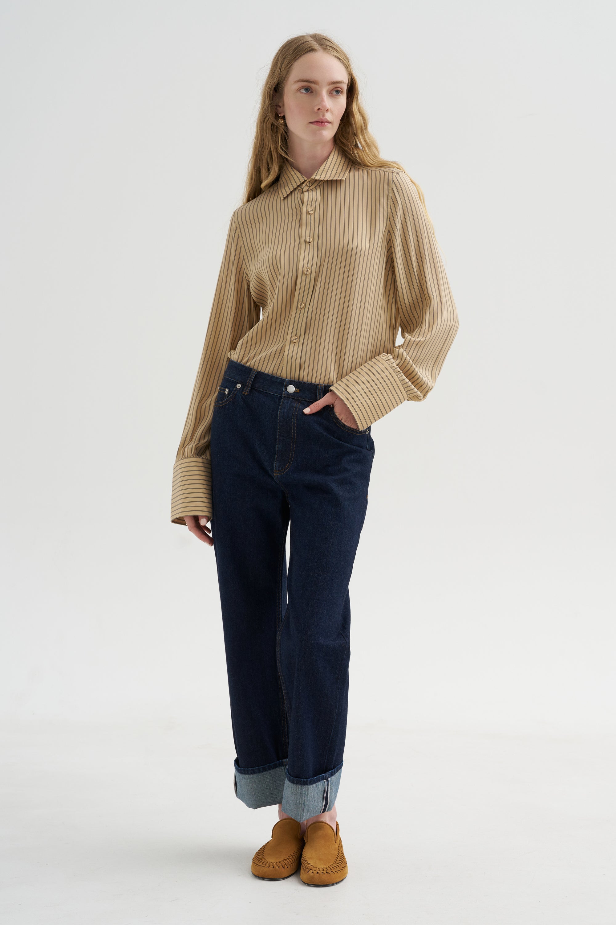 Stripe Shirt, Fawn &amp; Black