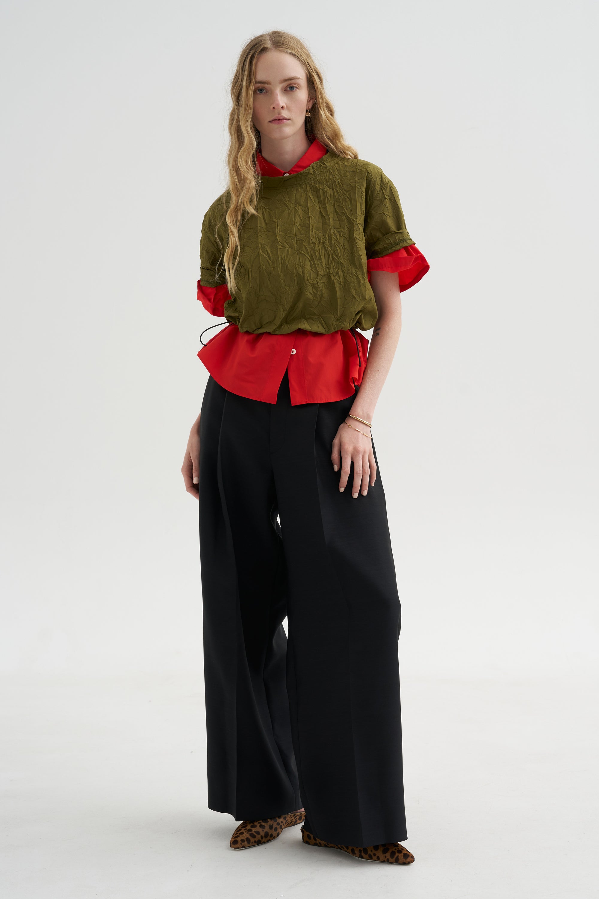 Pleat Front Trousers, Deep Black