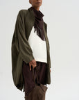 Fringed Bandana Scarf, Chocolate