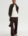 Fringed Bandana Scarf, Chocolate