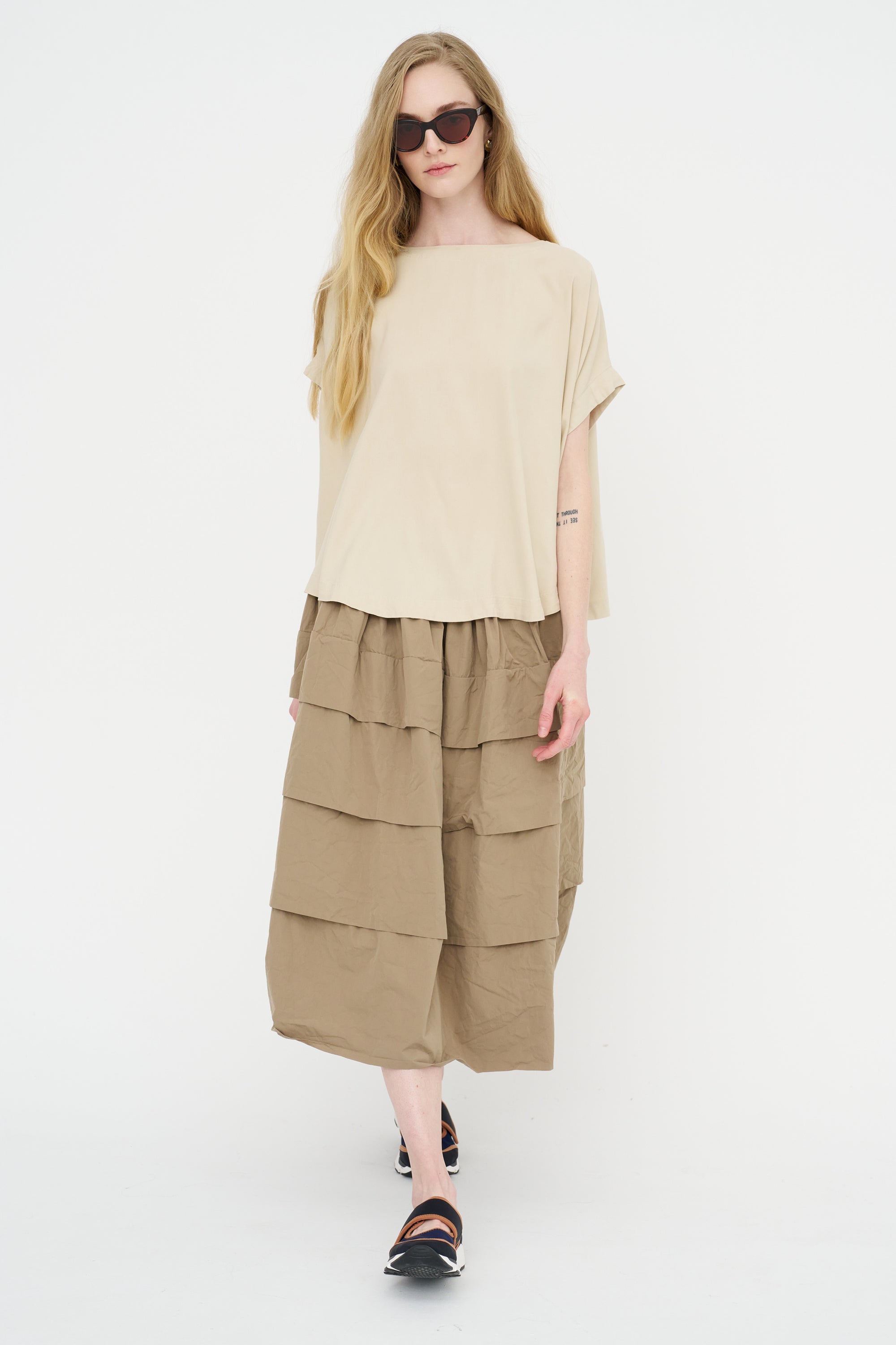 Francesca Top - Spun Silk, Beige