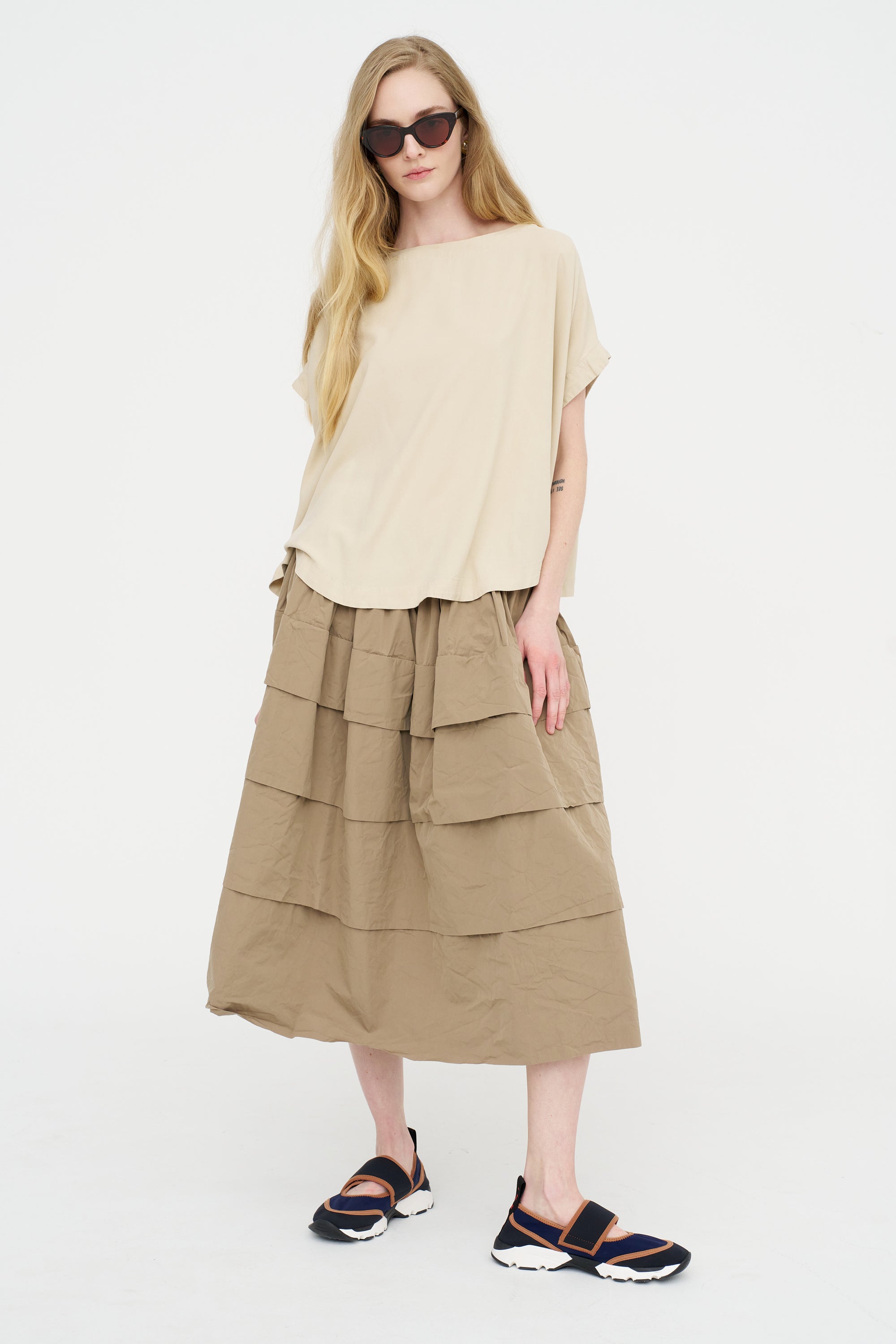 Francesca Top - Spun Silk, Beige