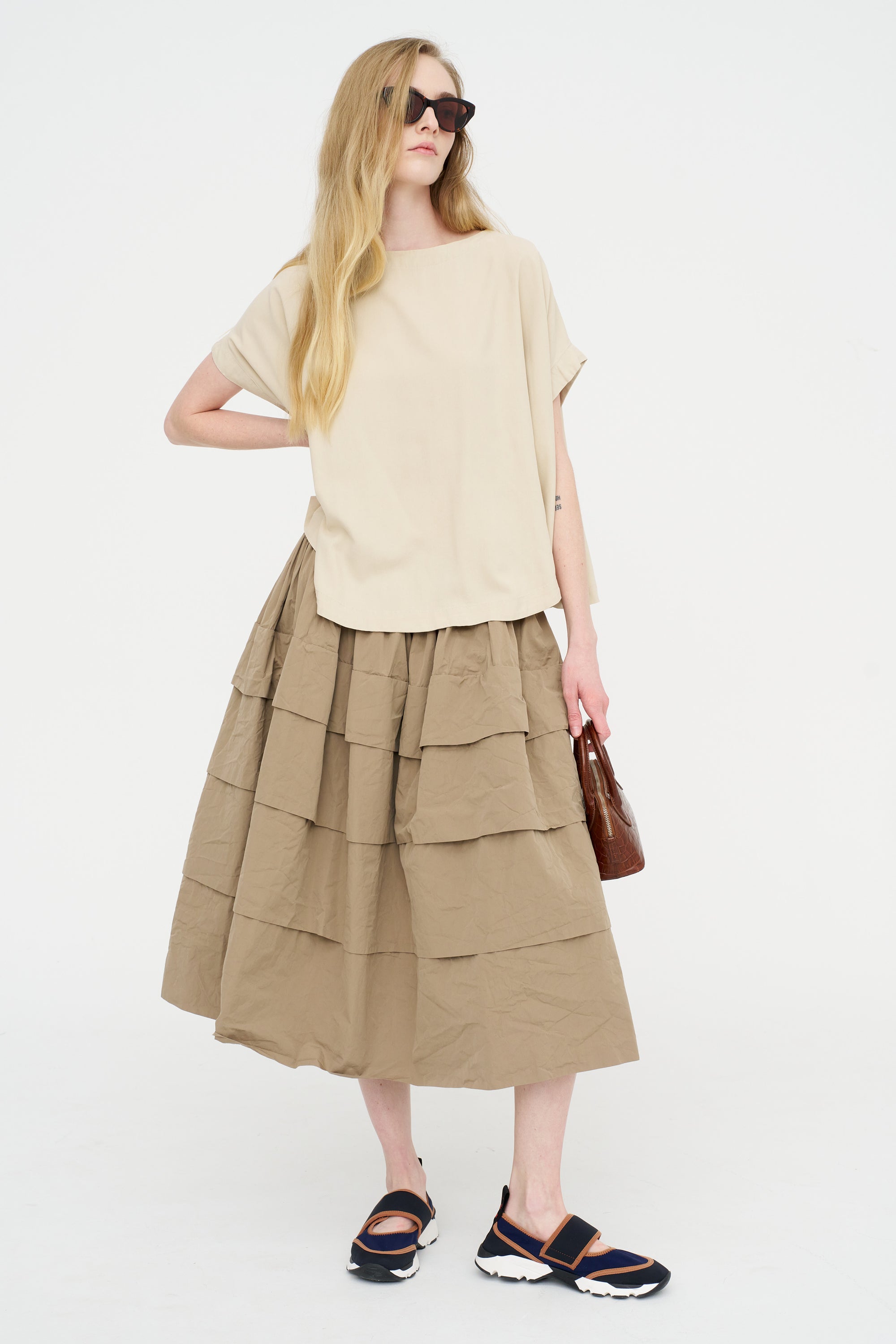 Francesca Top - Spun Silk, Beige