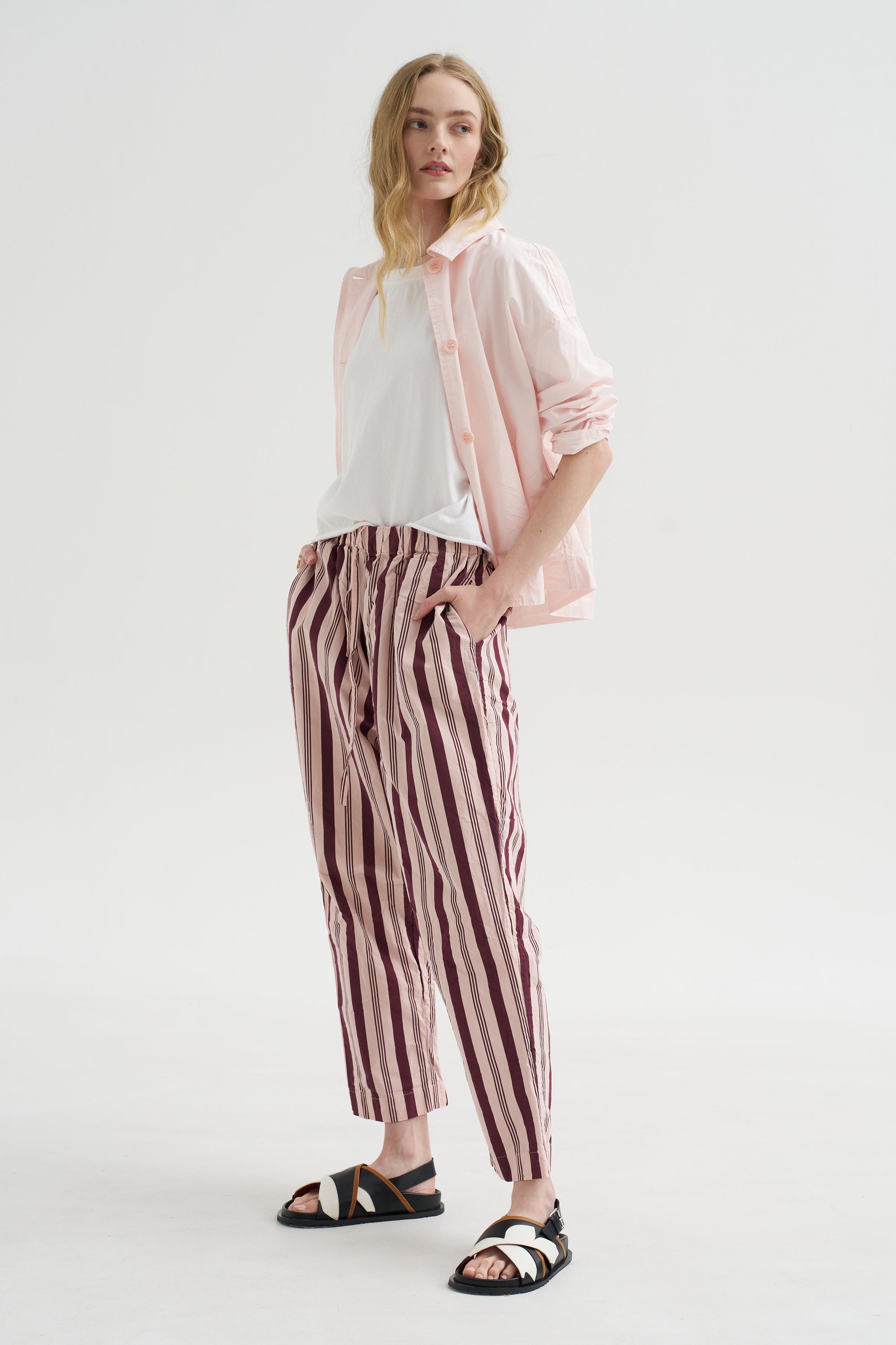 Simple Pant - Card Stripe, Stripe