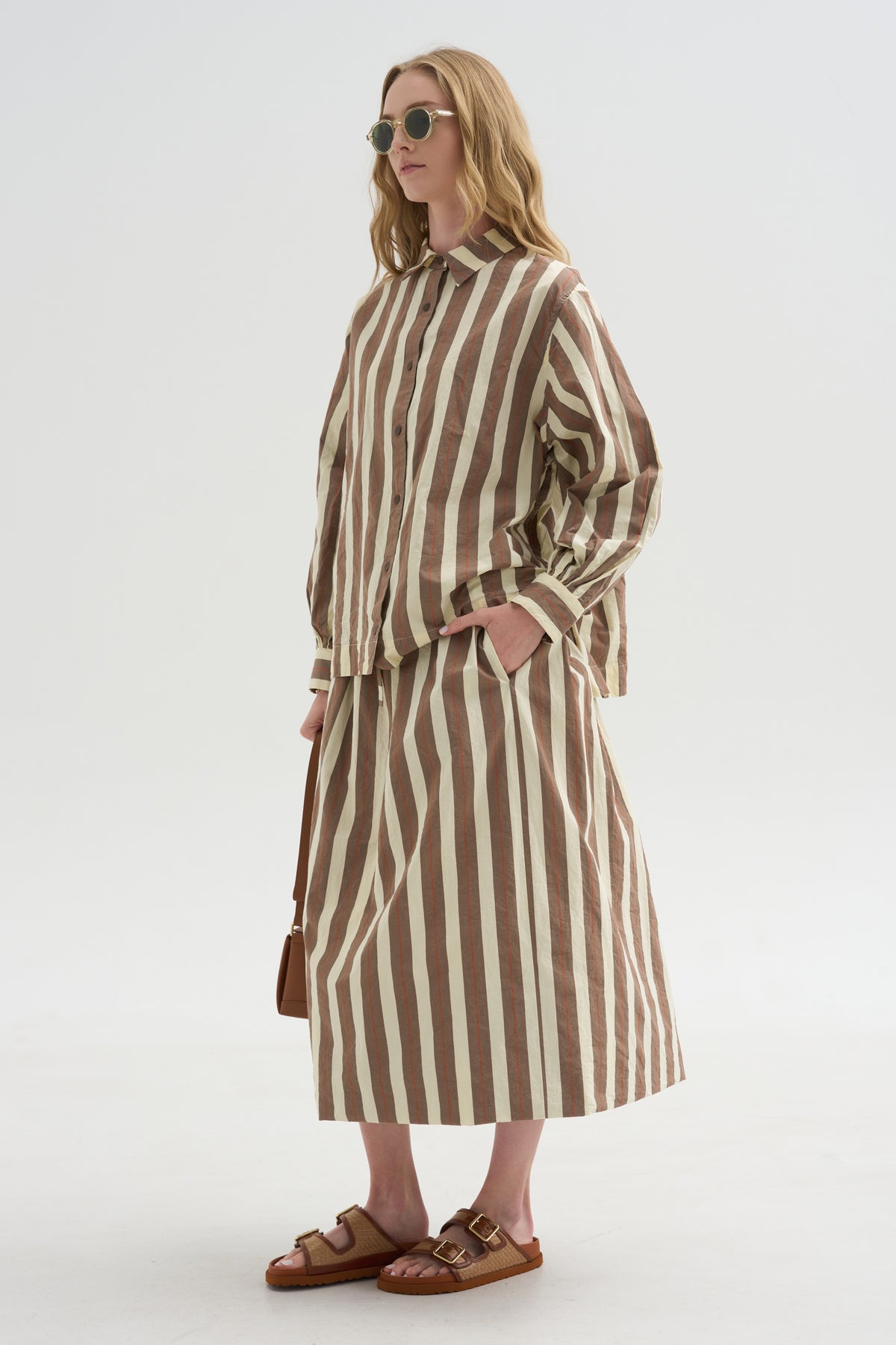 Biggy Shirt, Beige Stripe