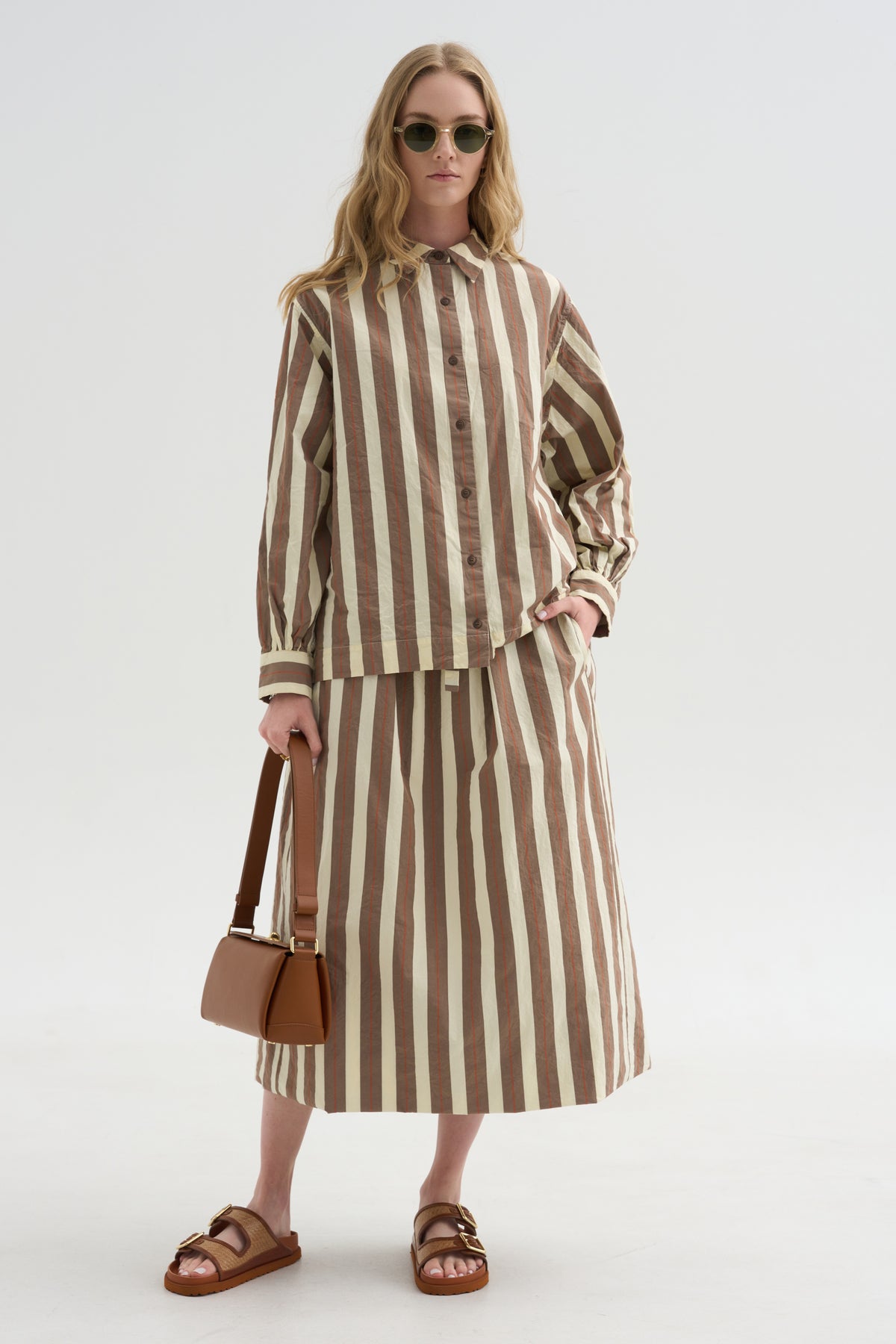 Biggy Shirt, Beige Stripe
