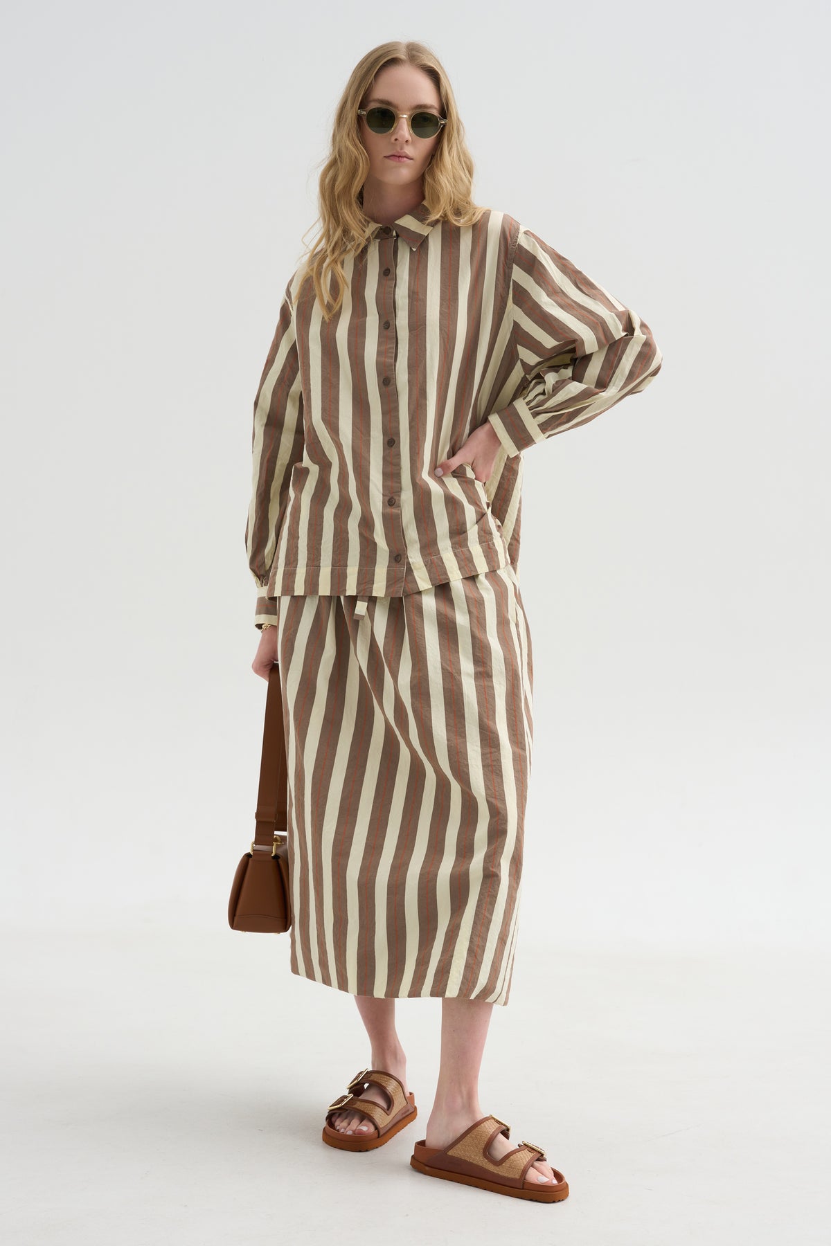 Biggy Shirt, Beige Stripe