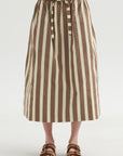 Jennie Skirt, Beige Stripe